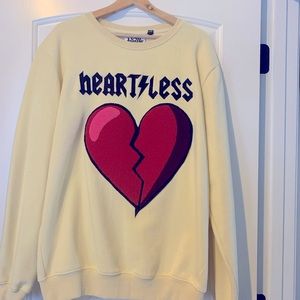 Yellow Heartless Sweatshirt by SneakGallery in size 2XL